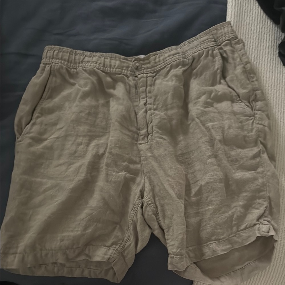 Swims Tan Flat Front Shorts Lightweight Comfort